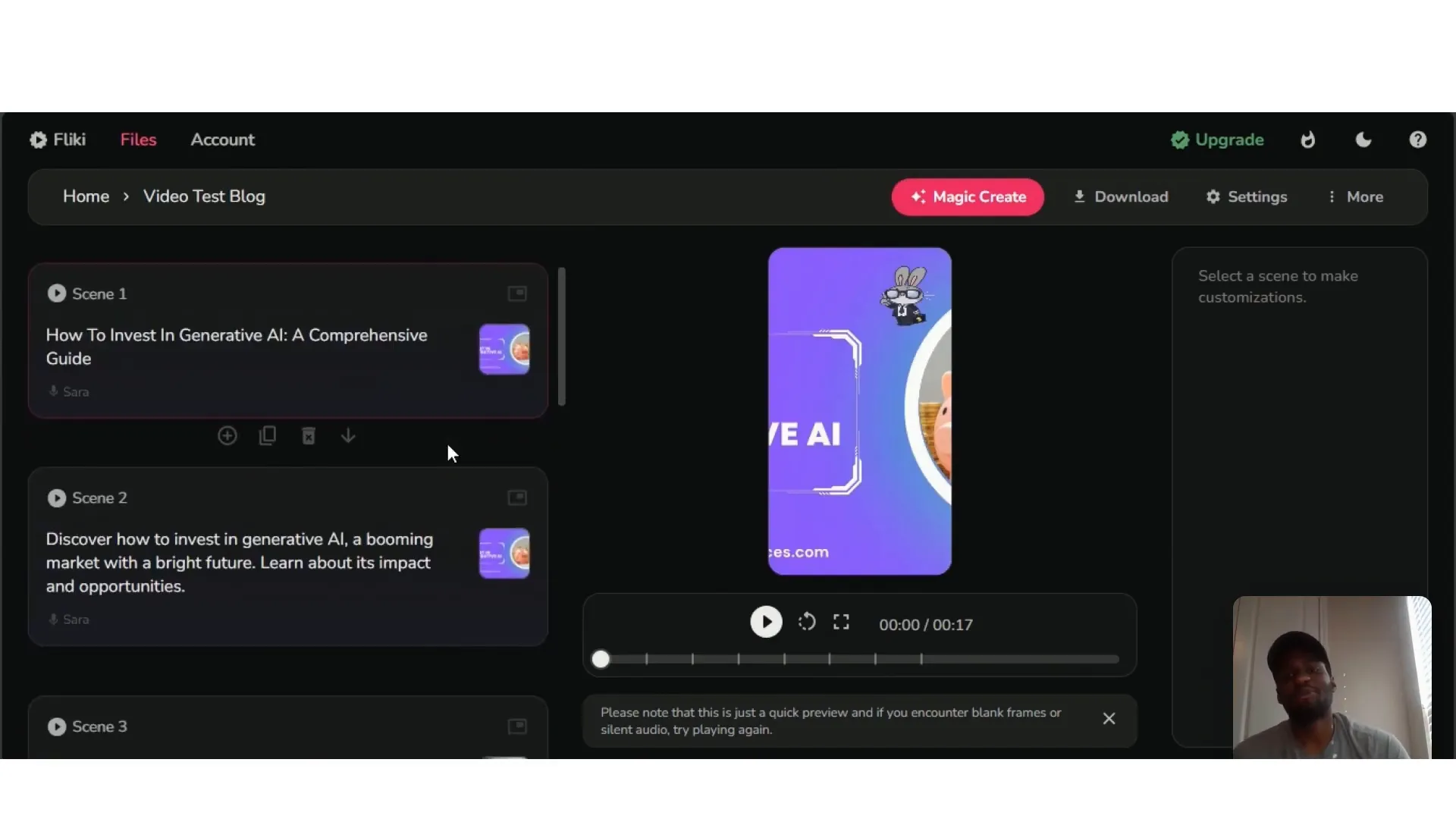 Final video created from blog post with Fliki AI