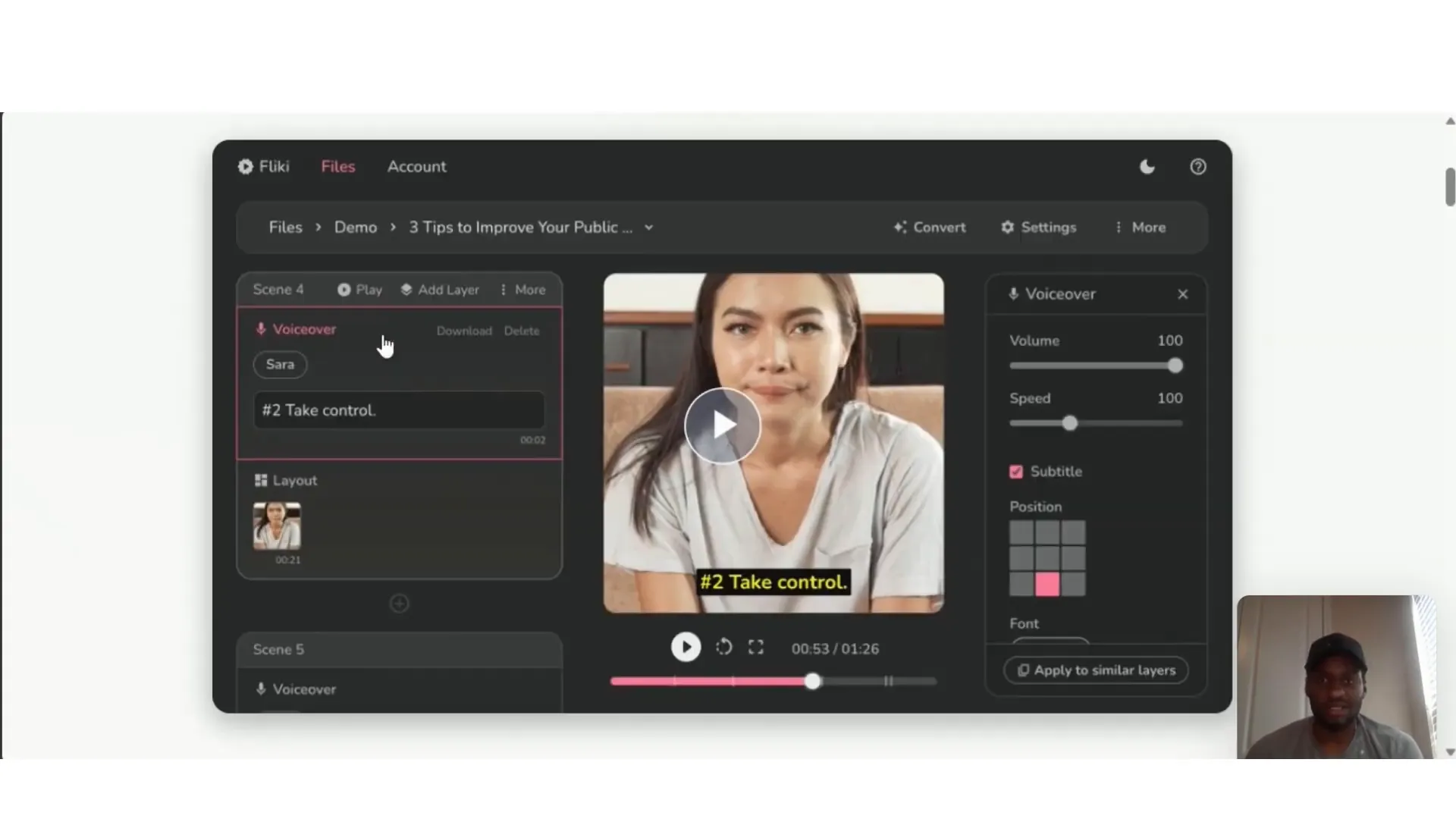 Fliki AI user interface showcasing fast video creation