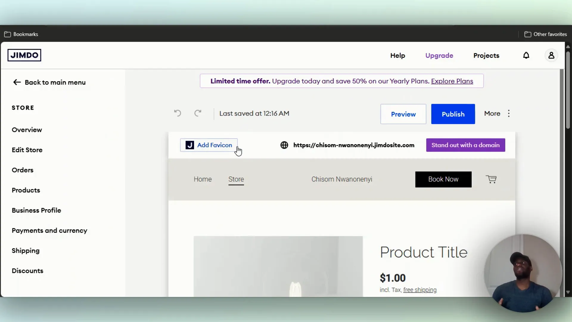 Final site preview showing homepage sections like 'What makes us different'