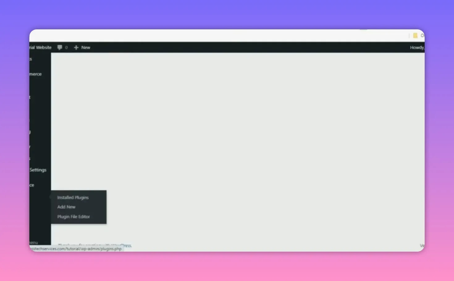 WordPress plugin activation screen showing installation menu for the Rank Math Pro setup